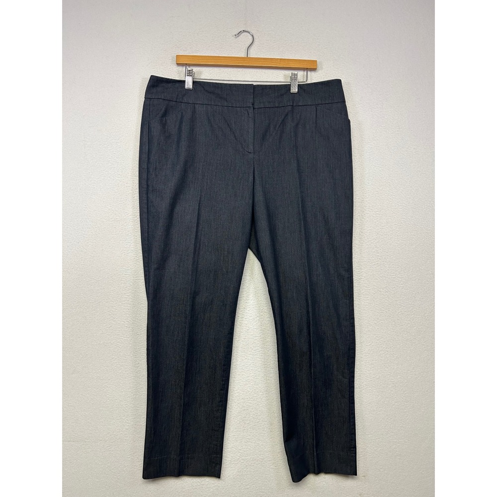 Talbots Career Professional Women 16 Charcoal Grey Straight Leg Pants Office
